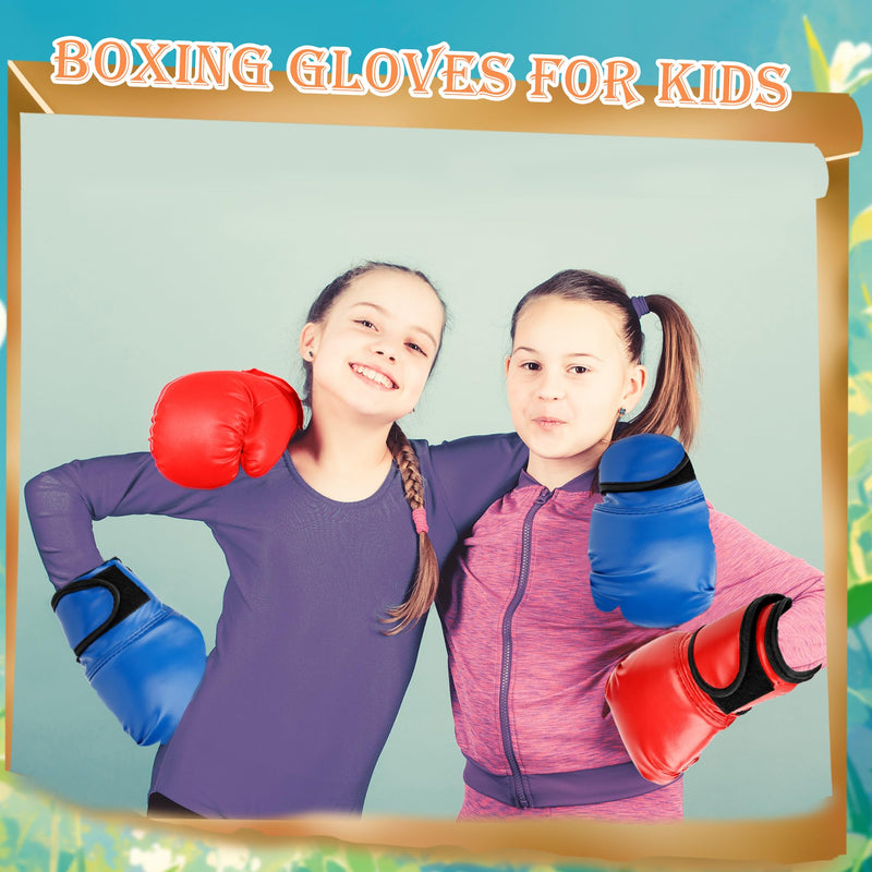 4 Pairs Kids Boxing Gloves Sparring Punching Gloves for Kid and Youth Training Kickboxing, 4 Colors