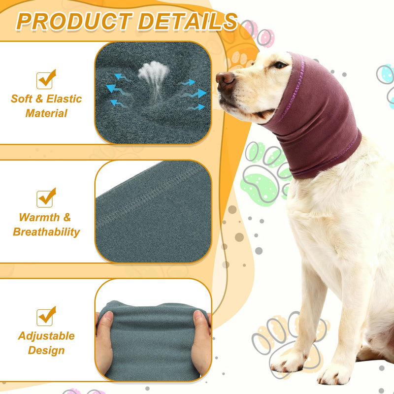 Dog Head Wrap, Cat Ear Wrap Ear Muffs Quiet Head Cover Sleeves Anxiety Ease Head Protection No Shake, (Light Blue, M), Intended for Pet Grooming/Force Drying/Fireworks Light Blue