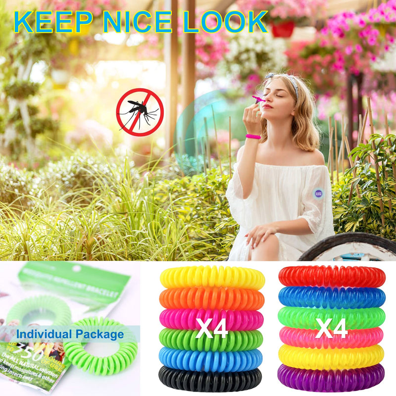 Mosquito Repellent Bracelets 48 Pack Individually Wrapped Mosquito Repellent Bands for Kids and Adults with 24 Pcs Mosquito Repellent Stickers for Indoor and Outdoor Protection Blue - BeesActive Australia