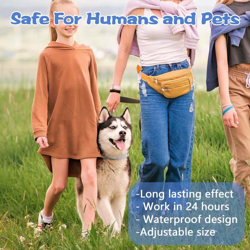 Pack of 2 Anti-Parasite Collars for Dogs and Cats - Flea and Tick Collar, 8 Months Protection, Adjustable 62 cm, 100% Natural and Waterproof (Grey) - BeesActive Australia
