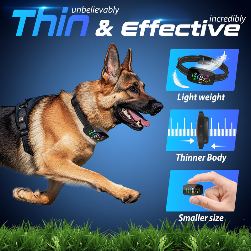 Barking Collar, 2025 New Model Barking Collar, Rechargeable Anti-Barking Training Smart Collar, Bell Vibration and Electric Shock Collar, with 8 Adjustable Sensitivity Levels Metallic Gray - BeesActive Australia