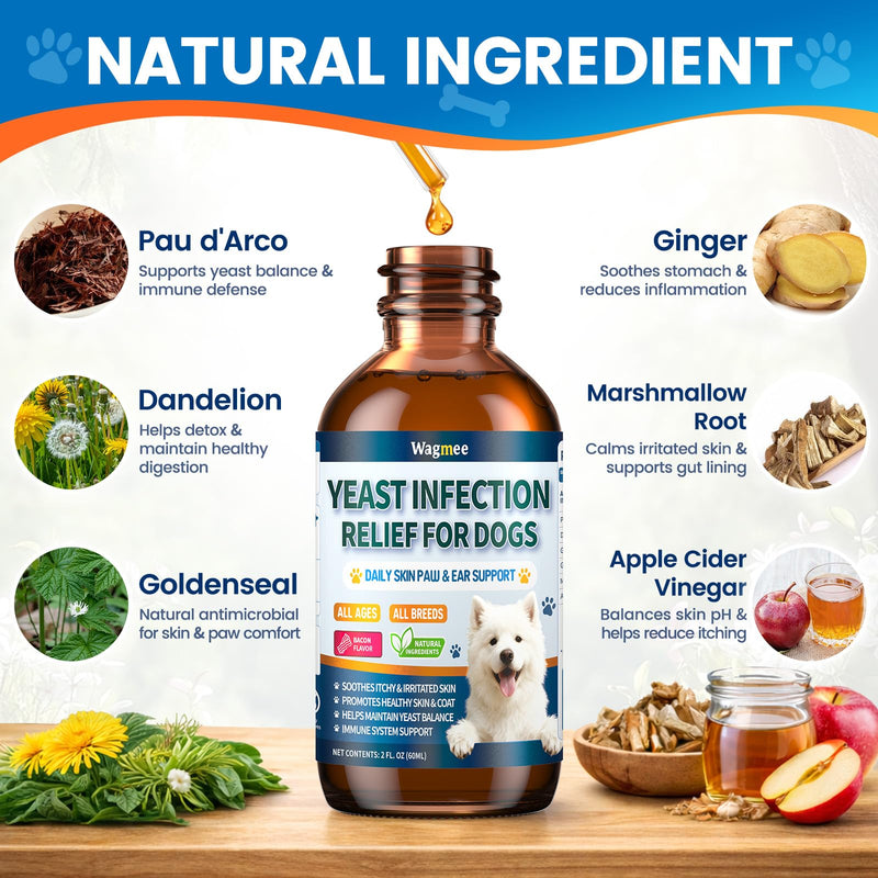 Natural Yeast Relief for Dogs, Allergy Relief for Cats, Cat Itchy Skin Allergy Relief