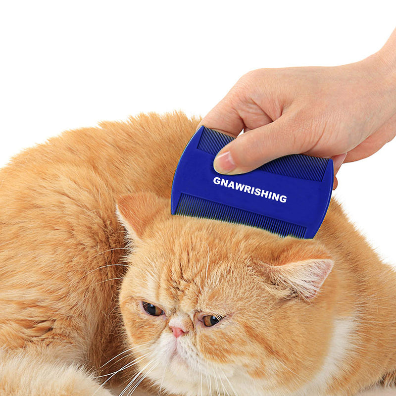 Flea Comb 4Pcs with High Strength Teeth Pet Tear Stain Remover Combs, Pet Dog Cat Grooming Comb Set Effective Float Hair Remover - BeesActive Australia