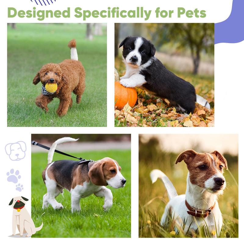 7 Pcs Dog Tail Protector Includes 5 Pcs Sterile Gauze Breathable Mesh Dog Tail Dressing Self Adhesive Pet Bandage Dog Ends Starter Pack for Dogs Cats Other Pets Animals, White - BeesActive Australia
