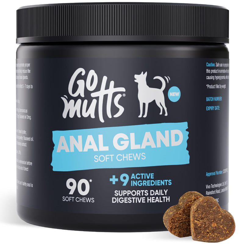 Anal Gland Treatment for Dogs - 90 Anal Gland Chews, Functional Digestive Fiber Treats, Gland Treatment for Dogs, Support Healthy Anal Gland, Bowel & Digestion Anal Gland Treatment