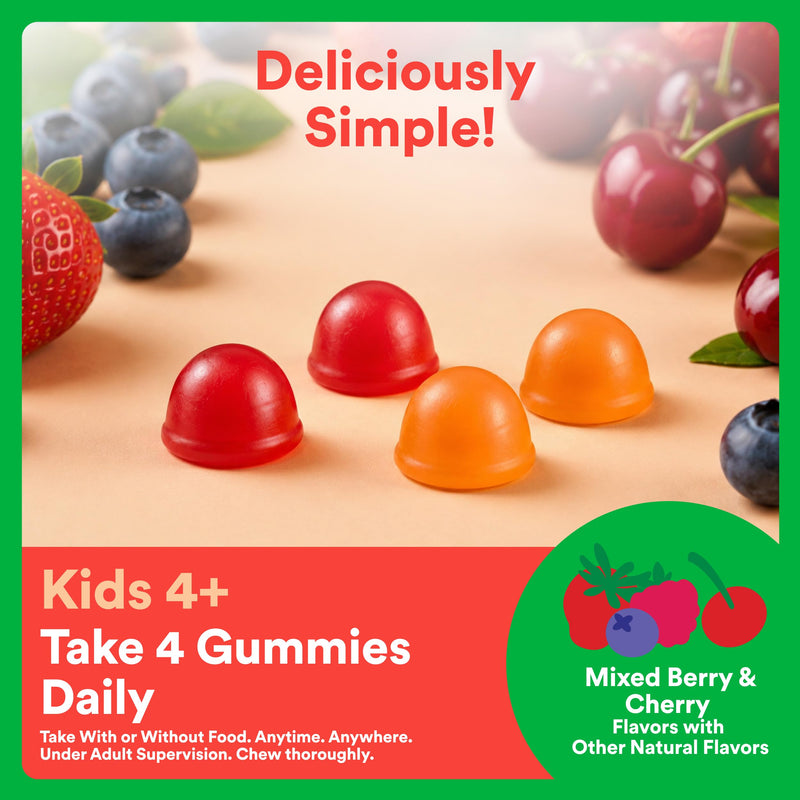 SmartyPants Organic Kids Multivitamin Gummies: Omega 3 (ALA), Beta Carotene, Vitamin B12, B6, A, K & Zinc for Immune Support, Biotin, Vegetarian, Three Fruit Flavors, 120 Count (30 Day Supply) 1 Count (Pack of 1) Organic + Omega