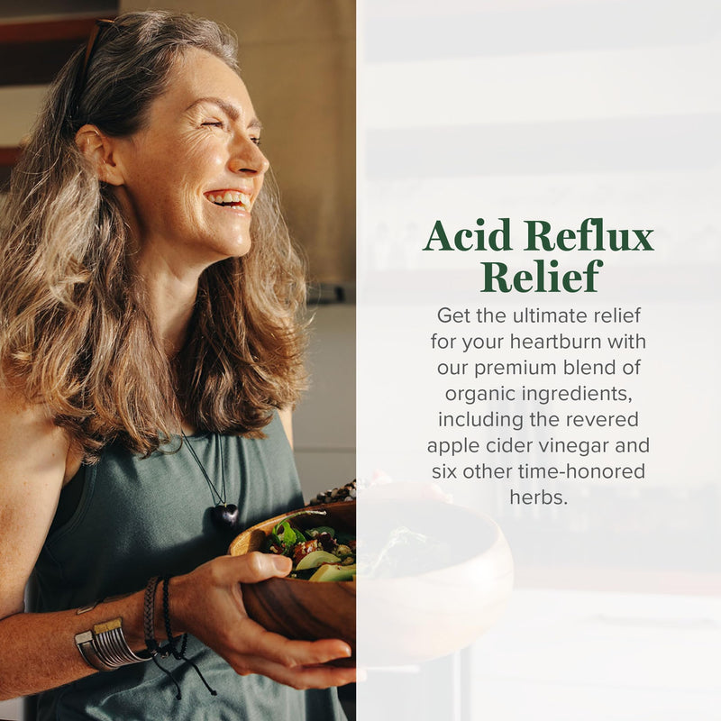 Global Healing Acid Reflux Relief Organic Liquid Supplement W/Slippery Elm - Helps Upset Stomach, Heartburn, Indigestion - Supports Body's Defense Against Digestive Issues - 2 Fl oz - BeesActive Australia