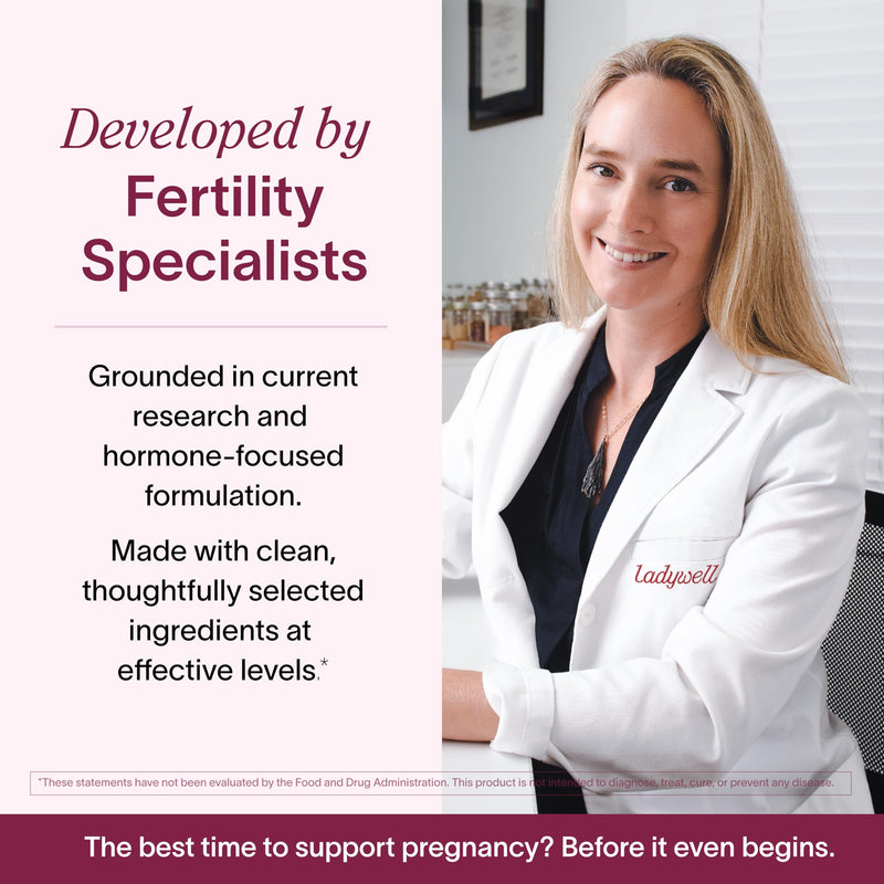 Ladywell Prenatal Multivitamin | Conception, Pregnancy & Postpartum | Key Ingredients Including DHA, Folate & Iron | Expertly-Formulated & Tested | Designed for Absorption with Nausea Support, 60 Ct 60 Count (Pack of 1) - BeesActive Australia