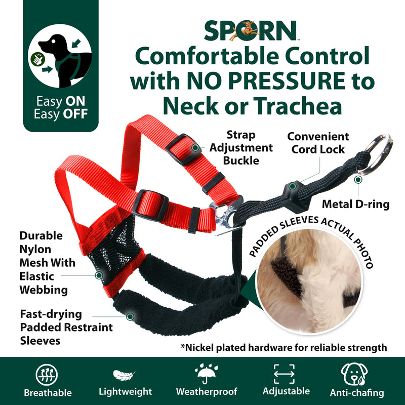Sporn No Pull Dog Harness for Large Dogs, Red Mesh Dog Harness, Durable Nylon Dog Harness No Pull, Breathable & Easy Dog Body Harness, Dog No Pull Harness for Large Dogs Provides to Large Breeds Large/XL - BeesActive Australia