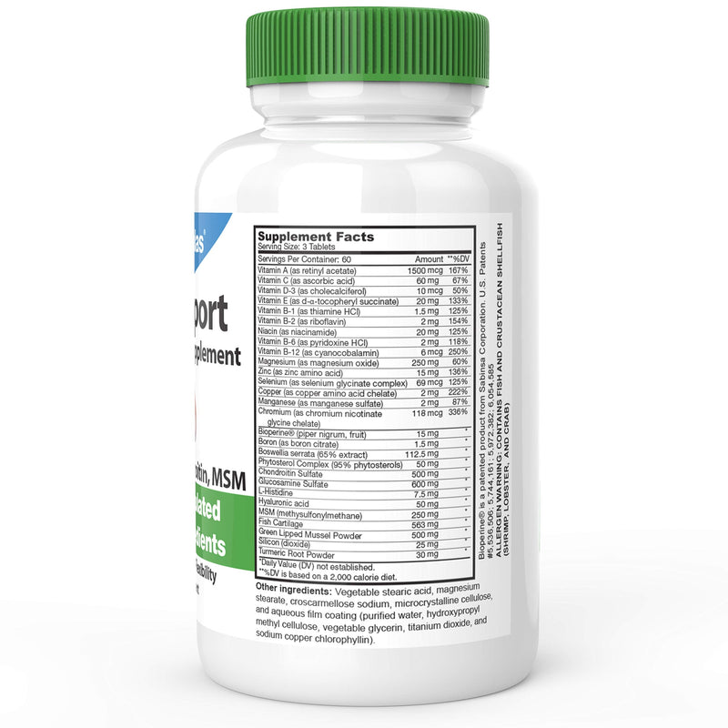 DrFormulas Joint Support Supplements for Men & Women | Glucosamine Chondroitin Msm, (Mendamine) 60 Day Supply Unflavored 180 Count (Pack of 1)