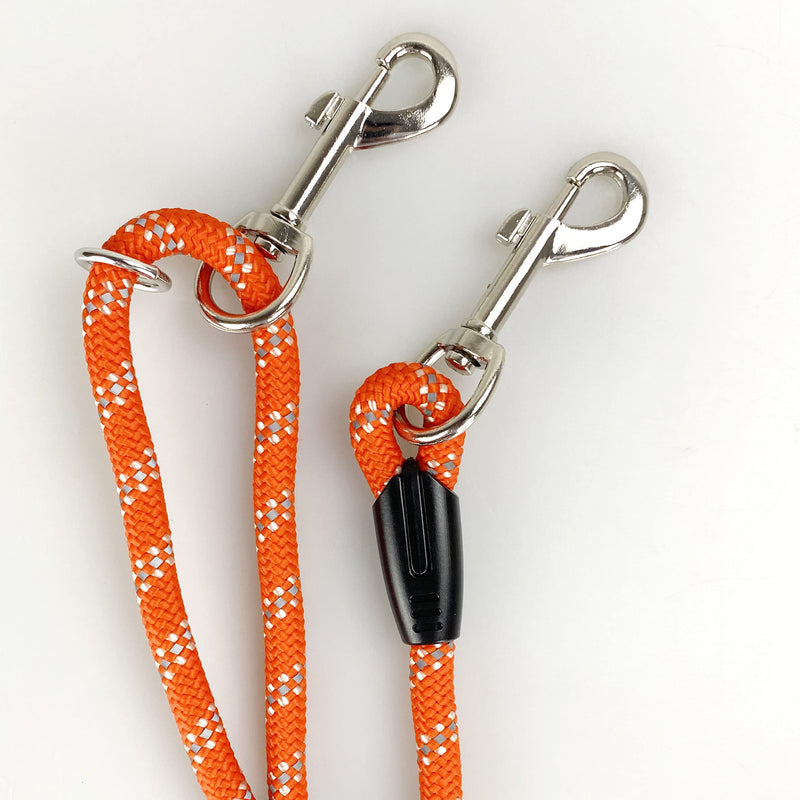Long Rope Dog Leash for Dog Training 12FT 20FT 30FT 50FT, Reflective Threads Dog Cat Leashes Tie-Out Check Cord Recall Training Agility Lead for Large Medium Small Dogs (Orange, 10mm*12ft) ORange - BeesActive Australia