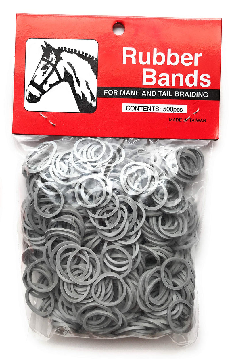 Horse Mane Braiding and Banding Bundle - ManeTail Rubber Bands, Braid Aid Braiding Comb (Gray) - BeesActive Australia