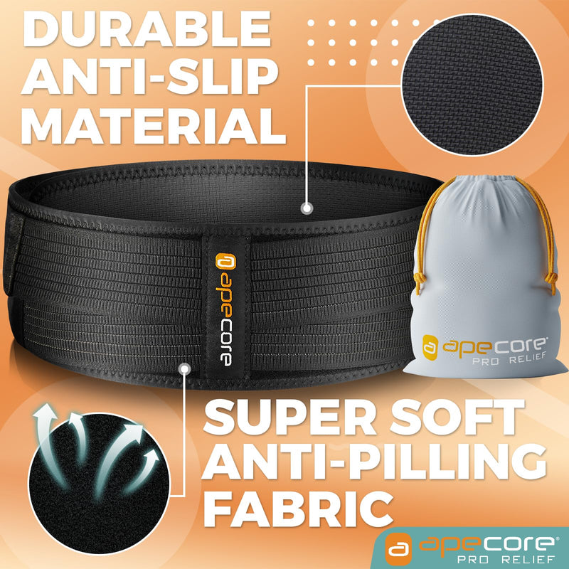 Sacroiliac SI Joint Belt for Women and Men That Alleviates Sciatic, Pelvic, Lower Back, Leg and Sacral Nerve Pain Caused by Si Joint Dysfunction. Si Belt Hip Brace Support (XL/Black) Black XL/XXL (Hip Size 46 Inch - 55 Inch)