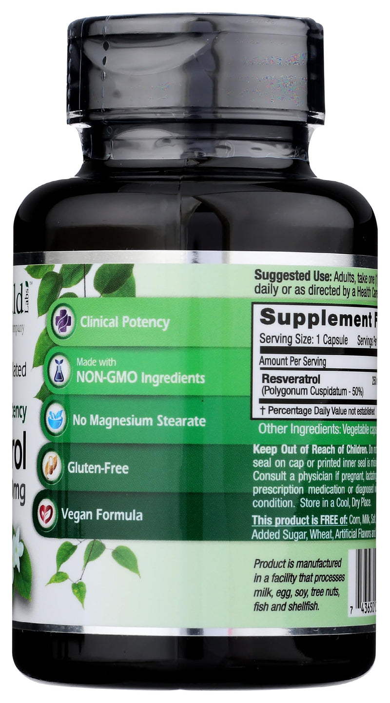 Emerald Labs Resveratrol - Dietary Supplement with Resveratrol for Cellular and Cardiovascular Support - 30 Vegetable Capsules