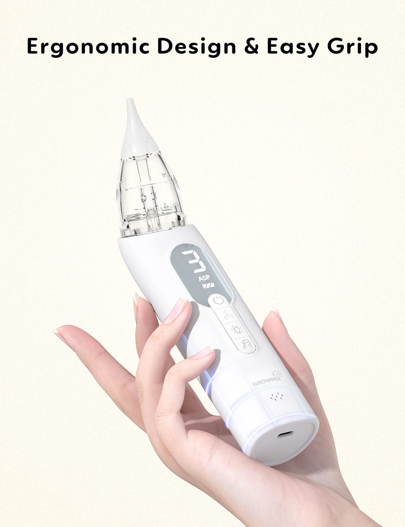 GROWNSY Upgrade Nasal Aspirator for Baby, Rechargeable Baby Nose Sucker, Electric Nose Suction for Baby - BeesActive Australia
