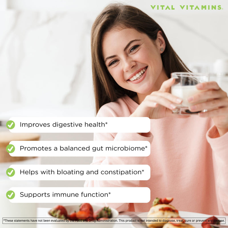 Vital Vitamins Probiotic Complex, 70 Billion CFU for Men & Women | 10-Probiotic Strain Blend with Prebiotic FOS, Supports Digestion & Immunity, Shelf-Stable, 30 Capsules 30 Count (Pack of 1)