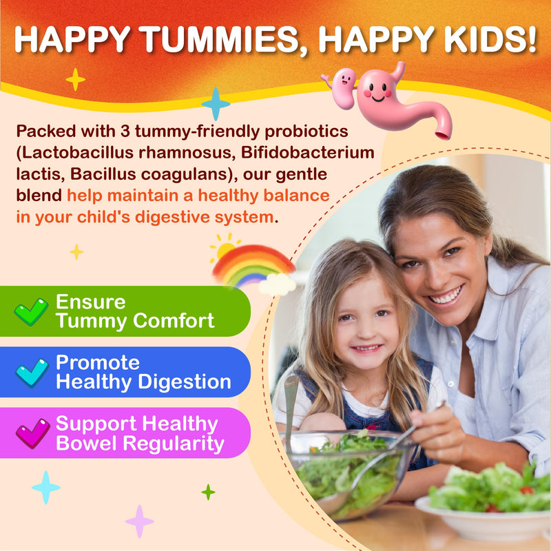Sugar Free Kids Multivitamin Gummies - Kids Vitamins with Iron, Probiotics & Omega-3 for Healthy Growth - Plus Elderberry, Vitamin C, D3 & Zinc for Immunity - Ages 4-12, Natural Peach Flavor 60 Count (Pack of 2)