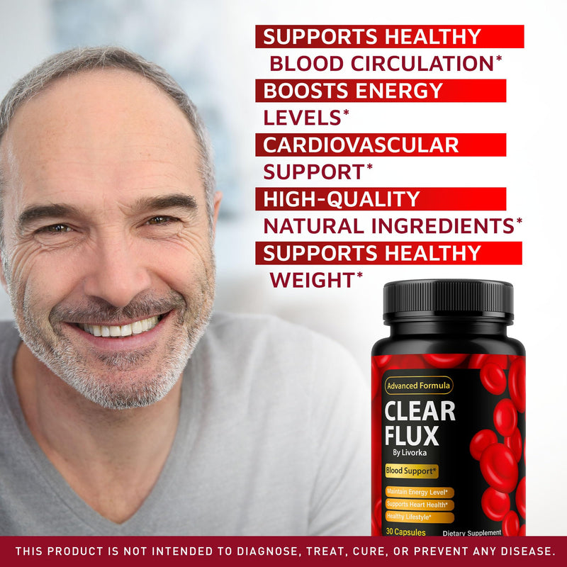 Clear Flux - Clear Flux Supplement, ClearFlux, Clear Flux Pills, ClearFlux Supplement, Clear Flux Capsules, ClearFlux Support Pills, Clear Flux Advanced Supplement, 30 Capsules for 1 Month
