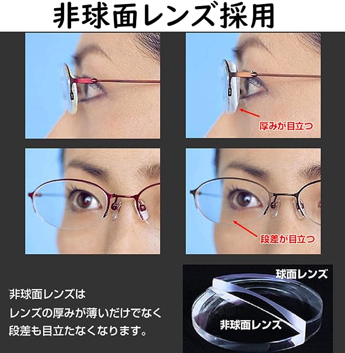 Meigan Reading Glasses, Intermediate Prescription, Men's, Luxury, Metal Frame, Less Fatigue, Aspherical Lenses, Black, Prescription 1.00, 4630-10 - BeesActive Australia