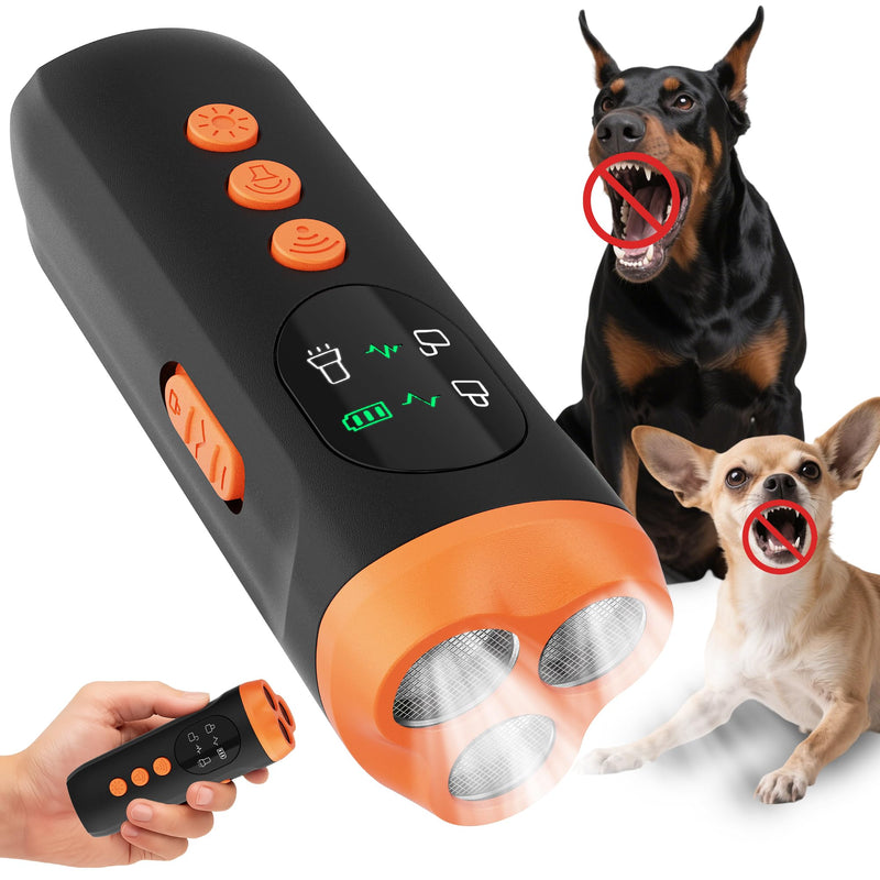 Dog Bark Deterrent Device - 3X Ultrasonic Anti Barking Device Stop Barking Control for Small Medium Large Dog Outdoor Indoor Behavior Correct 4 Training Modes Up to 50Ft Long Range