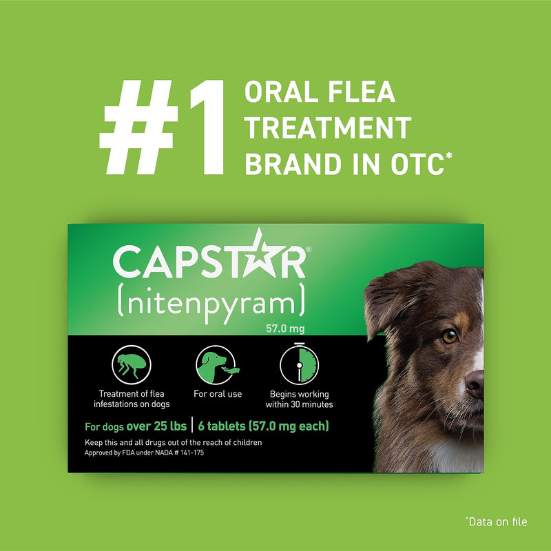 CAPSTAR Flea Treatment for Dogs Over 25 lbs (6 Doses) + NEXTSTAR Flea and Tick Prevention for Large Dogs 45-88 lbs (3 Doses) Bundle