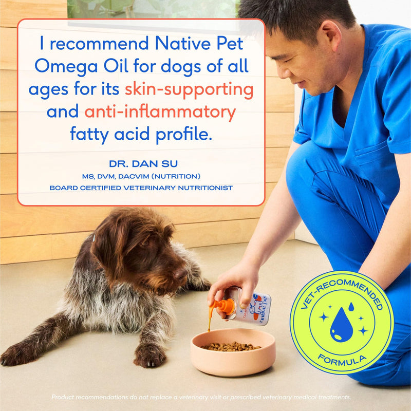 Native Pet Goat Milk Powder for Dogs (120 Scoops) & Omega 3 Fish Oil (16 Oz.) - Organic Goat Milk Great Dog Food Additive for a Healthy Digestive System & Omega 3 Fish Oil
