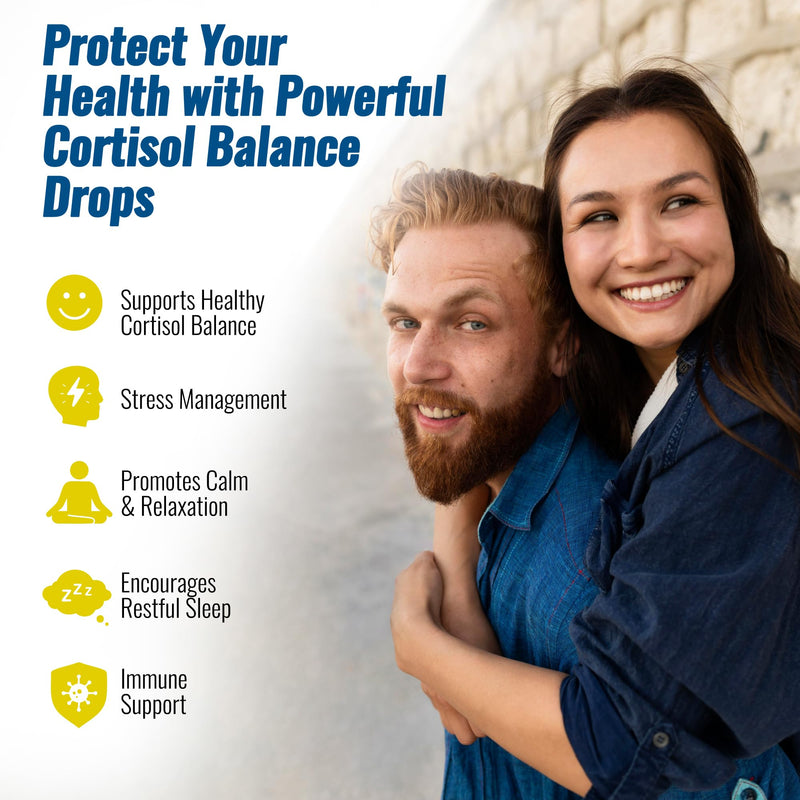 Cortisol Detox Liquid Drops for Women Men - Cortisol Reducer Supplement | Support Wellness Cleanse Balance Stress Mood Sleep Focus -Lower Cortisol Levels with Ashwagandha L-Theanine Magnolia Rhodiola 2 Fl Oz (Pack of 1)