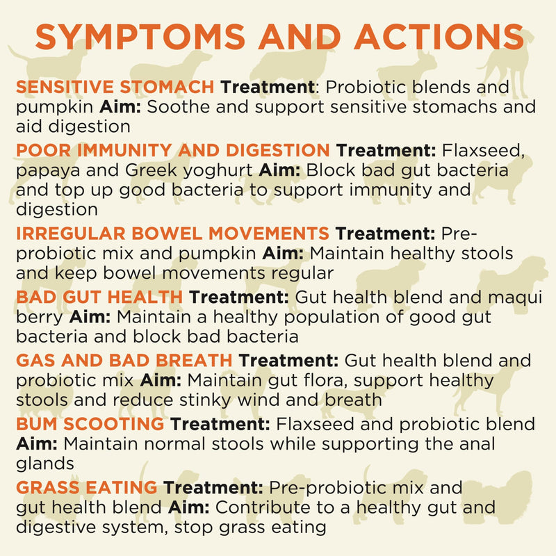 Pre, Pro & Postbiotic Digestive Treats For Dogs - Gut Health, Sensitive Tums, Glands, Scooting, Loose Stools, Smelly, Itchy Ears, Great for all dogs