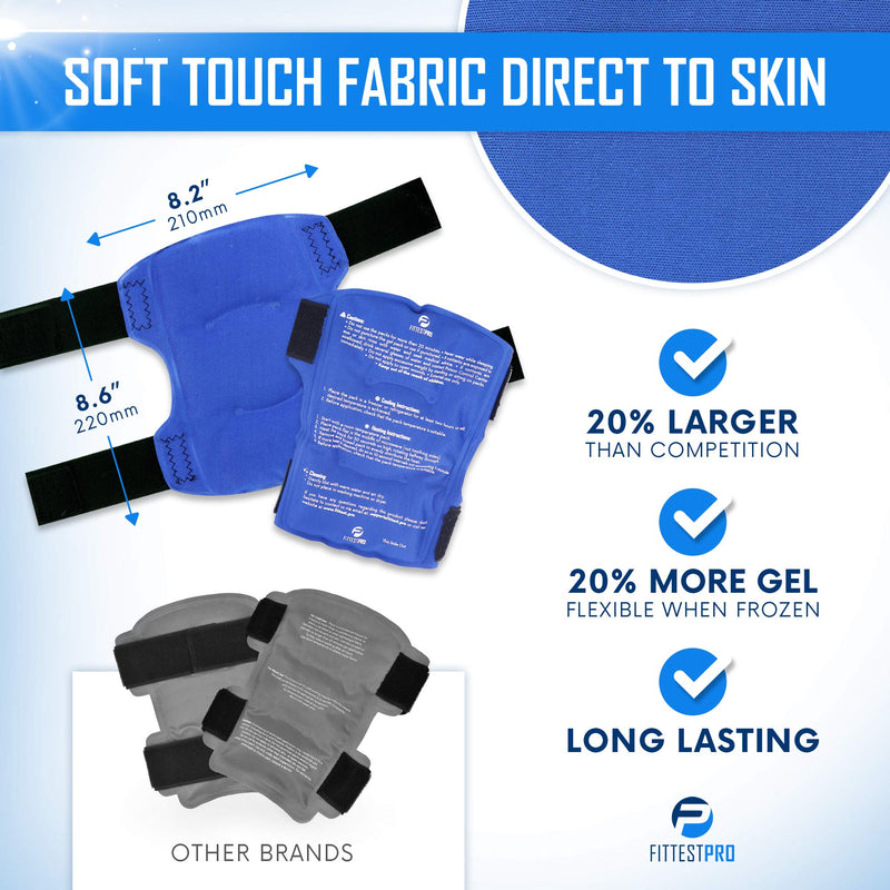 Shin Splint Ice Packs, HSA and FSA Eligible Reusable Hot and Cold Therapy Wrap | Leg or Calf Pain Relief | Advanced Soft Gel Technology | Freezable and Microwavable | Running Injuries & Recovery Shin - BeesActive Australia