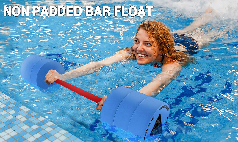Water Gear Eco Bar Float - Water Fitness and Pool Exercise - Great For Upper Body and Minimum Stress Training - Non-Padded