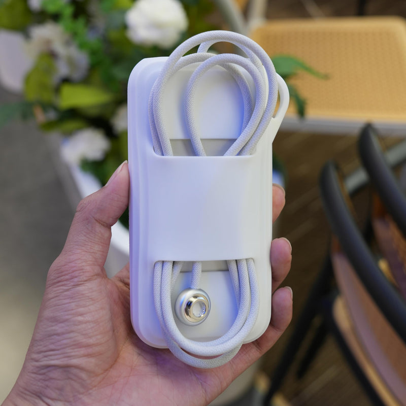 DamonLight Protective case for Apple Vision Pro Battery, Anti-Scratch Silicone Cable-Holder for Power Bank Acceeessoriees (White) White - BeesActive Australia