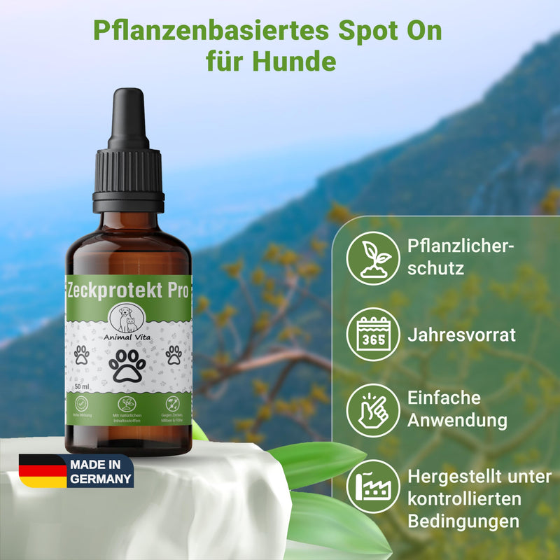 Animal Vita® Spot on for dogs [annual supply] Tick repellent for dogs, reliable tick protection with organic coconut oil and Margosa, 100% natural spot on against ticks, mites and fleas - BeesActive Australia