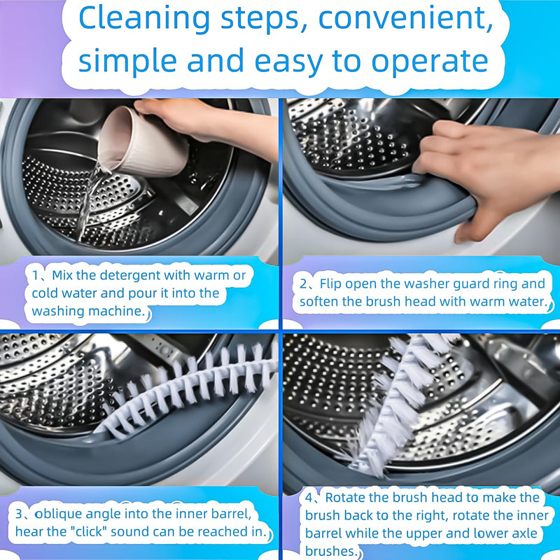 2Pcs Washing Machine Cleaning Brush, Washing Machine Brush Washing Machine Cleaner Front Load Washer Cleaner Brush Load Washer Cleaner Drum Washing Machine Cleaning Tools Washing Machine Brush White-2pc - BeesActive Australia