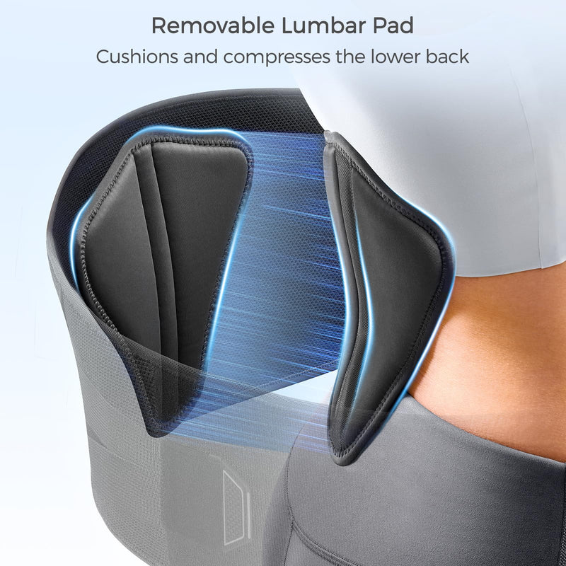 FREETOO Back Brace for Lower Back Pain Relief with Pulley System,Lumbar Support Belt for Men & Women with Lumbar Pad, Ergonomic Design and Soft Breathable 3D Knit Material,for Herniated Disc,Sciatica High Support Medium (Waist: 33.4～40.5 Inch) - BeesActive Australia