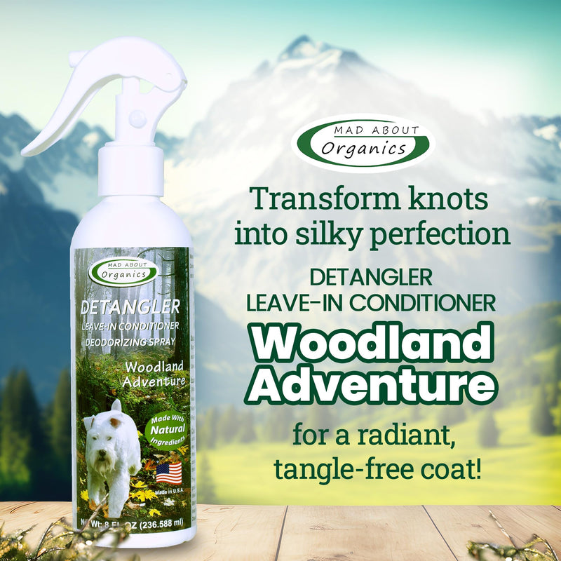 Detangler Spray - Woodland Adventure - Deodorizing Spray for Dogs and Horses, Leave-in Conditioner, Gently Releases Tangles, Softens Coats, Freshens Scent | Made in The USA | 8 oz - BeesActive Australia