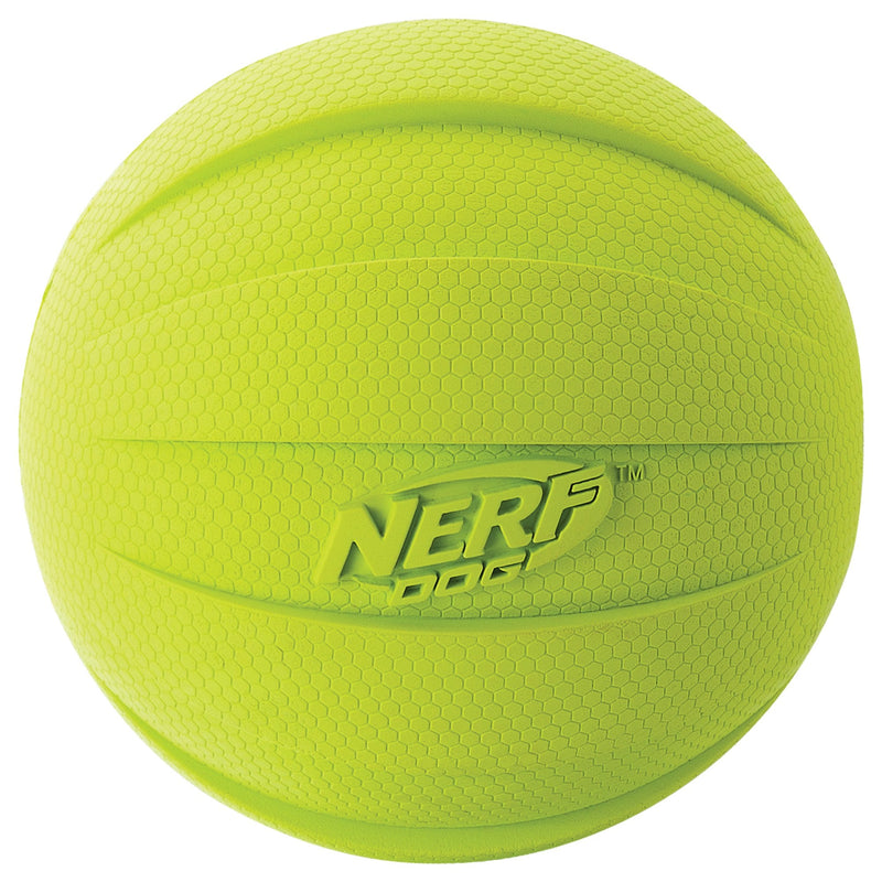 Nerf Dog Rubber Ball Dog Toy with Squeaker, Lightweight, Durable and Water Resistant, 4 Inch Diameter for Medium/Large Breeds, Single Unit, Green - BeesActive Australia