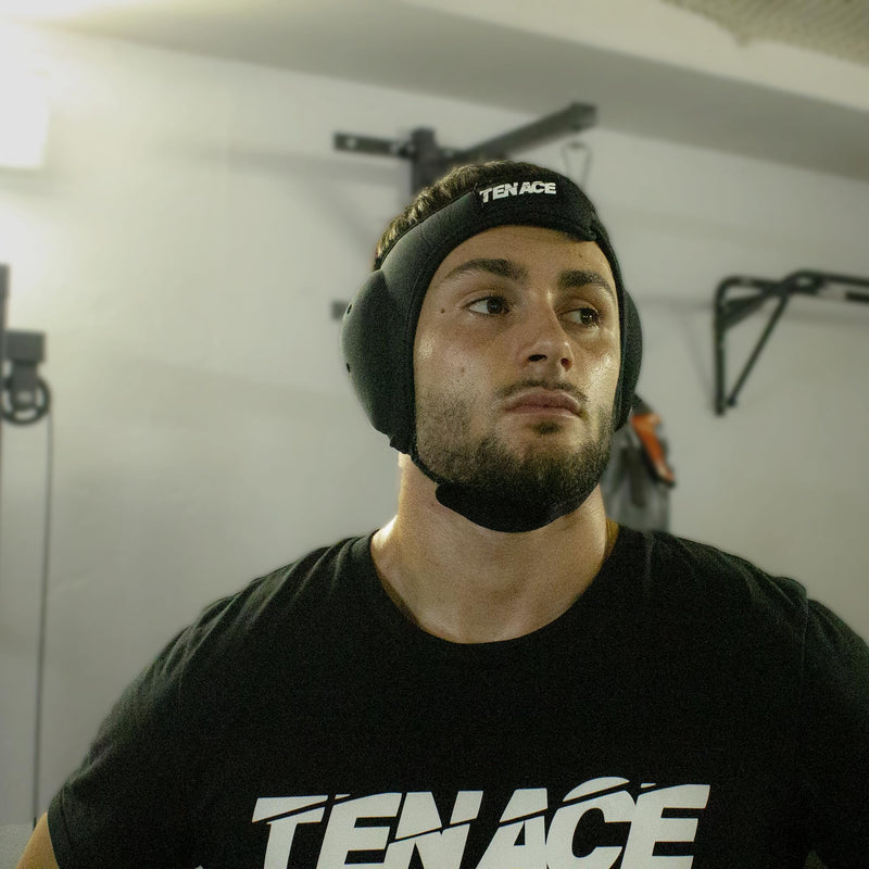 Tenace Earguard for Wrestling, Grappling, MMA, JJB, Rugby, Martial Arts Black