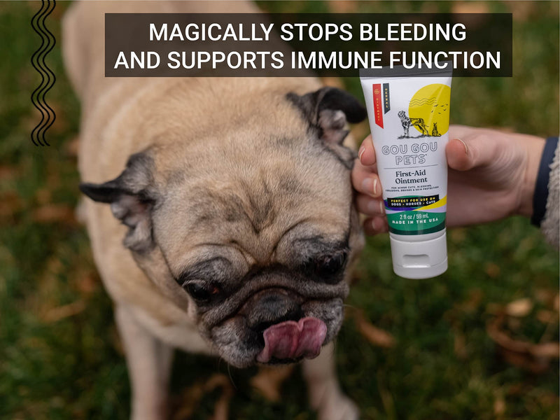 First Aid Ointment Holistic Natural Derived Herbal for Dogs, Cats, Horses for Wounds: Minor Cuts, Bleeding, Abrasions, Slow-Healing Wounds, Open and Puncture Wounds – Made in USA – 1 oz - BeesActive Australia