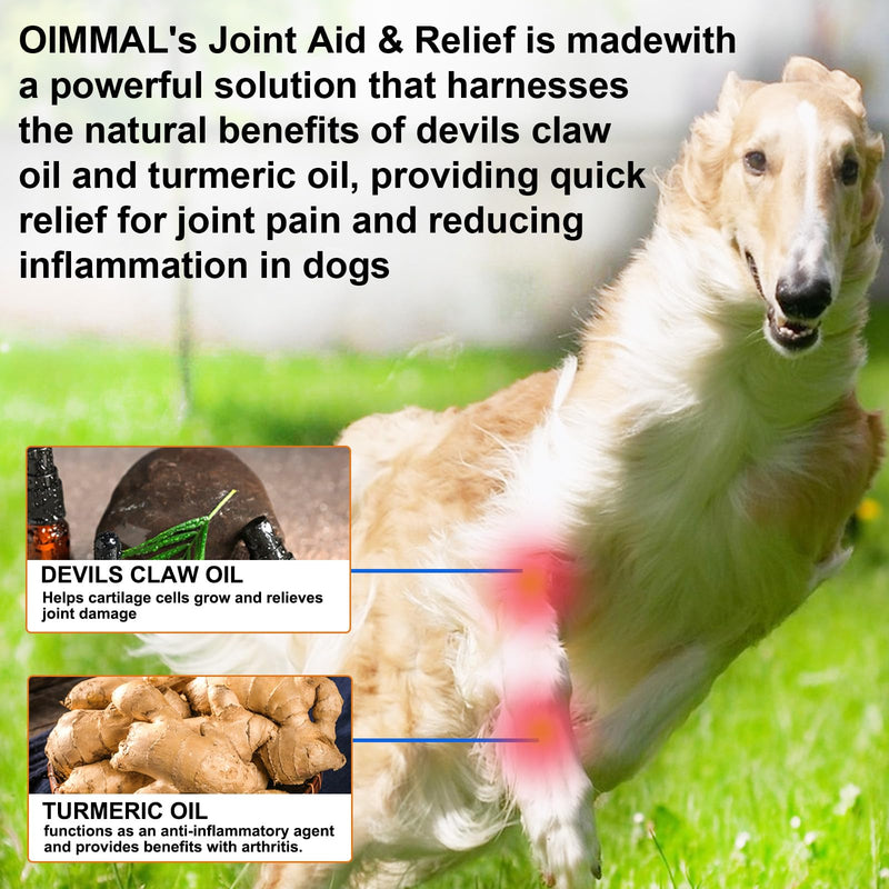 Advanced Dog Joint Pain Relief Liquid - Fast-Acting Hip & Joint Care with Anti-Inflammatory Properties, Made from Organic Ingredients for All Breeds (60ml)