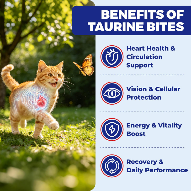 Wellix 450 Bites Taurine for Cats for Heart & Eye Health – Taurine Supplement with Omega-3, CoQ10 and Vitamins for Cats – Heart and Eyes Support for Kitten, Adult & Senior Cats 10.58 oz