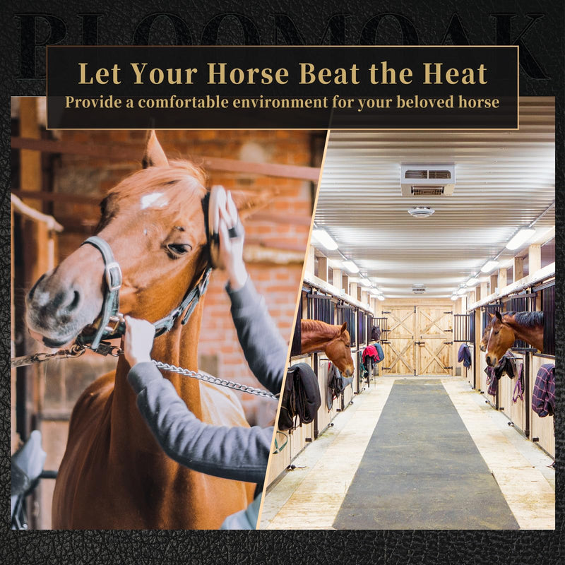 Bloomoak Adjustable Box-Fan-Holder for Horse Stall, Cool Whole House Coverage,Fits 20x20" Fans,Black,Large 27x27" (Black) Black - BeesActive Australia