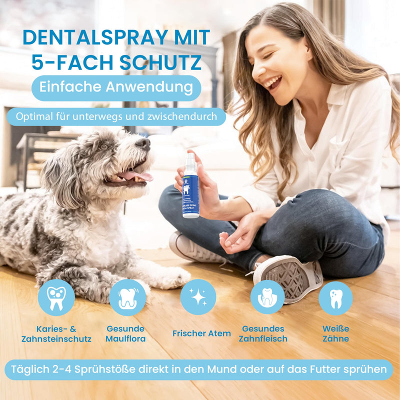 TEST RATING VERY GOOD - Dental spray for dogs and cats 200 ml - dental care dental spray against bad breath and to prevent tartar - teeth cleaning and tartar removal 100% natural Golden Pets - BeesActive Australia