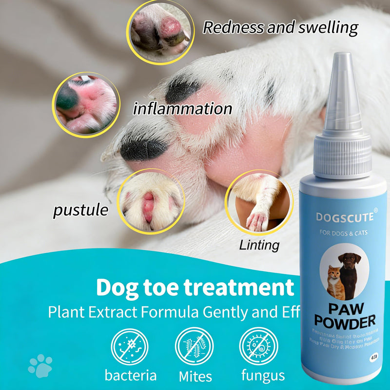 Dog Paw Balm Powder, Yeast Infection Treatment for Dogs, Paw Cleaner for Dogs & Cats, Prevent Cracked Pads and Toes