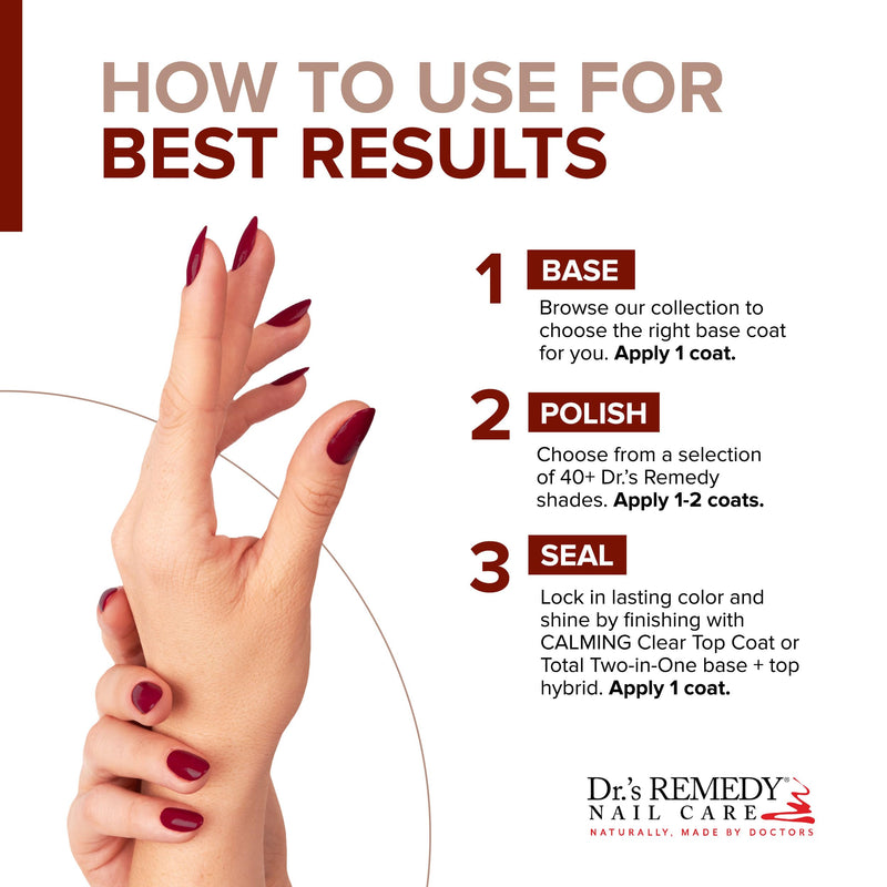 Dr’s Remedy 3 Pack Nail Polish Kit, TOTAL Two-in-One Glaze/BALANCE Brick Red/REMEDY Red - Non Toxic and Organic All Natural Enriched Nail Strengthener BALANCE Brick Red / TOTAL Two-in-One Glaze / REMEDY Red