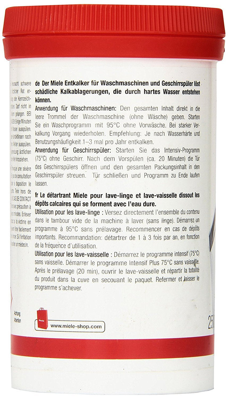 Miele Care Descaler Powder to clean and sanitize Washers, 09043380 - BeesActive Australia