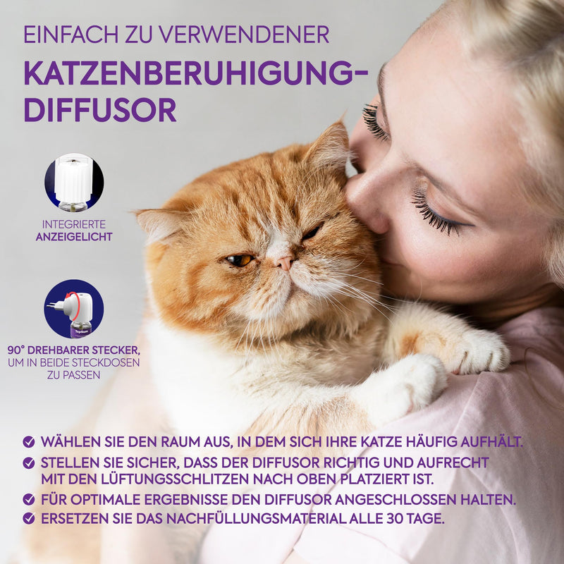 TopSum Pheromones Cat Diffuser Kit: Cat Pheromones Starter Set - Relaxation & Anti-Stress Agent for Cats - Cat Calming Diffuser Kit - Cat Anti-Stress Pheromones, 2 Pack (Purple) Purple - BeesActive Australia