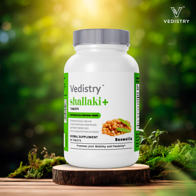Shallaki Boswellia Serrata Extract Supplements for Women | 700mg Herbal Capsules for Bone and Joint Wellness | Indian Frankincense Supplement | 60 Vegan Tablets