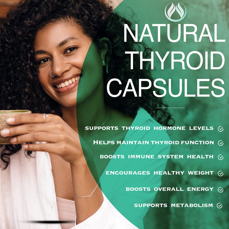 THE ENCLARE NUTRITION Thyroid Support Supplement with Iodine - Balance Hormones for Energy, Metabolism, Focus, Stress, Mood. Ashwagandha, Zinc, Selenium, Vitamin B12, Kelp, Magnesium, L Tyrosine (1) 1