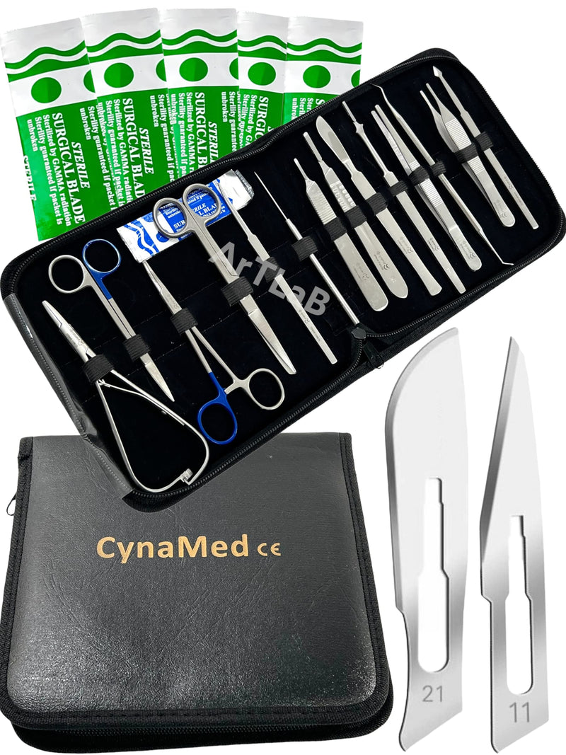 New Premium Stainless Steel Biology Lab/Anatomy/Medical Student Dissection Kit Set - Scalpel Knife Handle,Blades, Forceps, Scissors and Tweezers- Medical Students and Veterinary (Set of 30 Each) SET OF 30 EACH