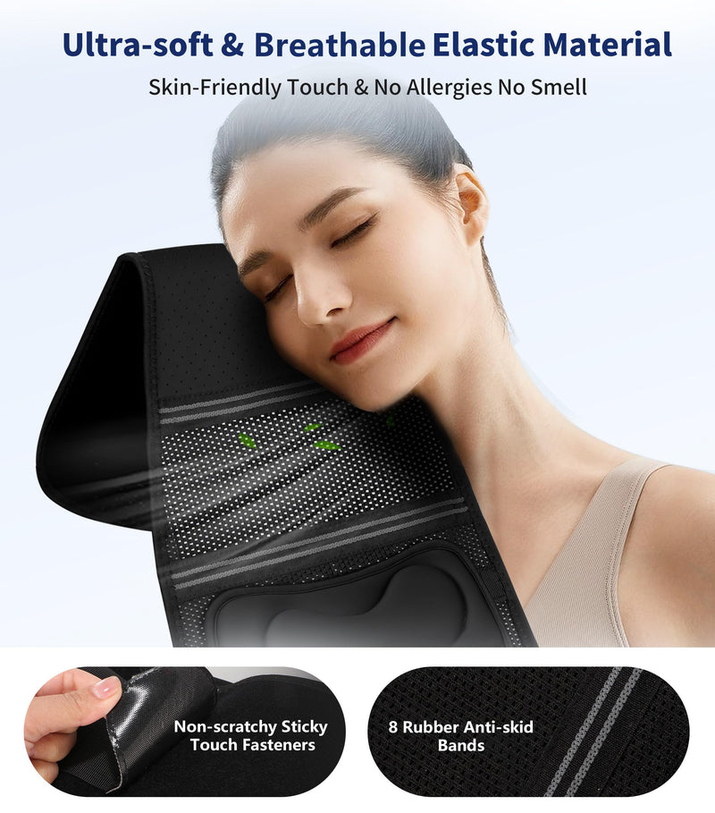 Dual X-Back Brace for Lower Back Pain Women Men, 8X Powerful Lumbar Support Belt with Bionic Support System, Breathable Mesh Design, Adjustable Back Support Belt with 3D Lumbar Pad for Sciatica, Heavy Lifting, Work(Black, L) Large(Waist:37-42.9 Inch) - BeesActive Australia